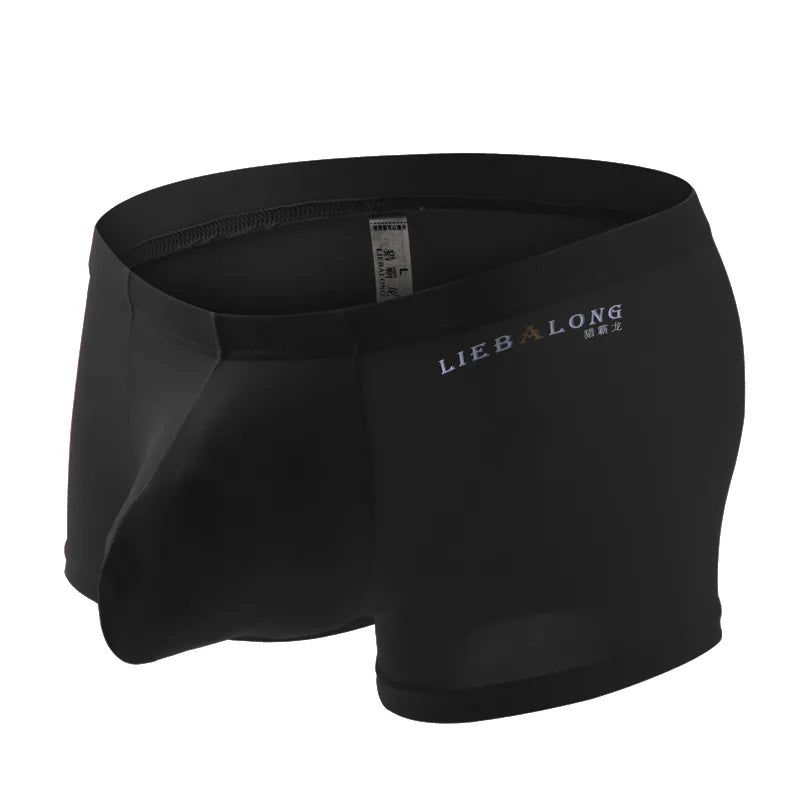 Mens Boxers Underwear Ice Silk Boxer Underpants Hombre U Convex Pouch Boxershorts Breathable Soft Boxer Briefs Jockstrap Panties