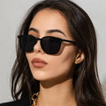 2025 Fashion Square Sunglasses Woman Retro Brand Designer Shades Sun Glasses Female Black Vintage Cat Eye Driving Oculos De Sol