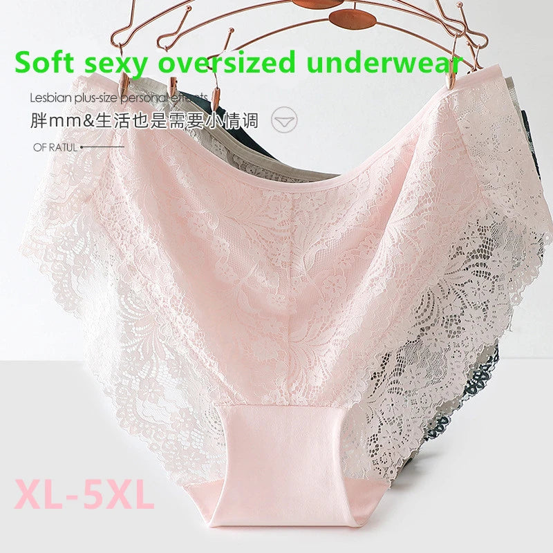 Underwear women cotton ropa interior femenina oversized lingerie lace soft calzones para mujer elegant seamless sexy panties new