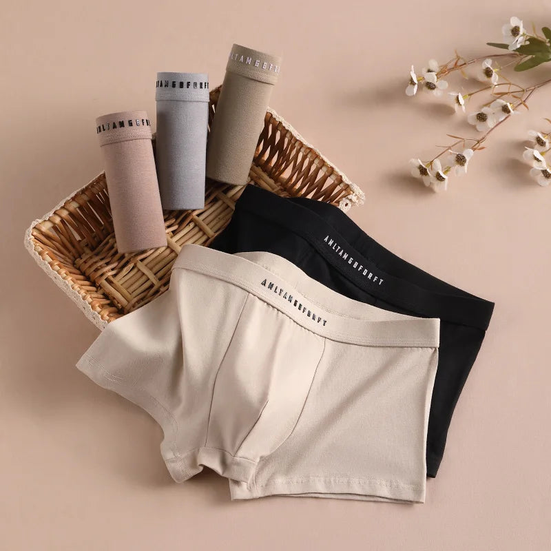 3PCS Sports Boxer Man Breathable Gift Sporty Boxers Men's Square Panties Sexy Men Unerderwear Underpants Briefs Shorts Underwear