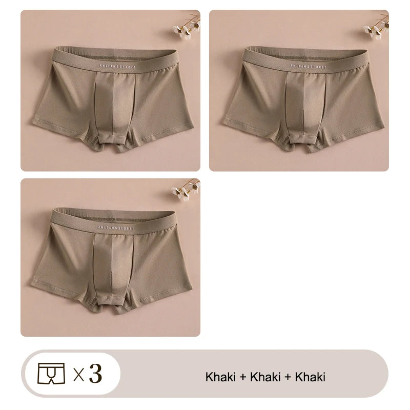 3PCS Sports Boxer Man Breathable Gift Sporty Boxers Men's Square Panties Sexy Men Unerderwear Underpants Briefs Shorts Underwear