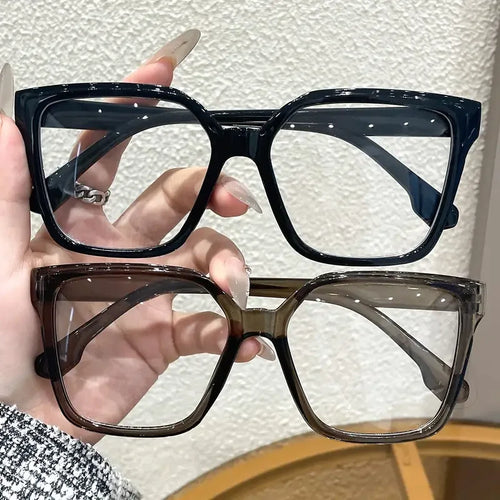 1Pc/2Pcs/3Pcs/4Pcs Elegant, Simple and Stylish Geometric Glasses with Transparent Lenses, Suitable for Daily Office Reading