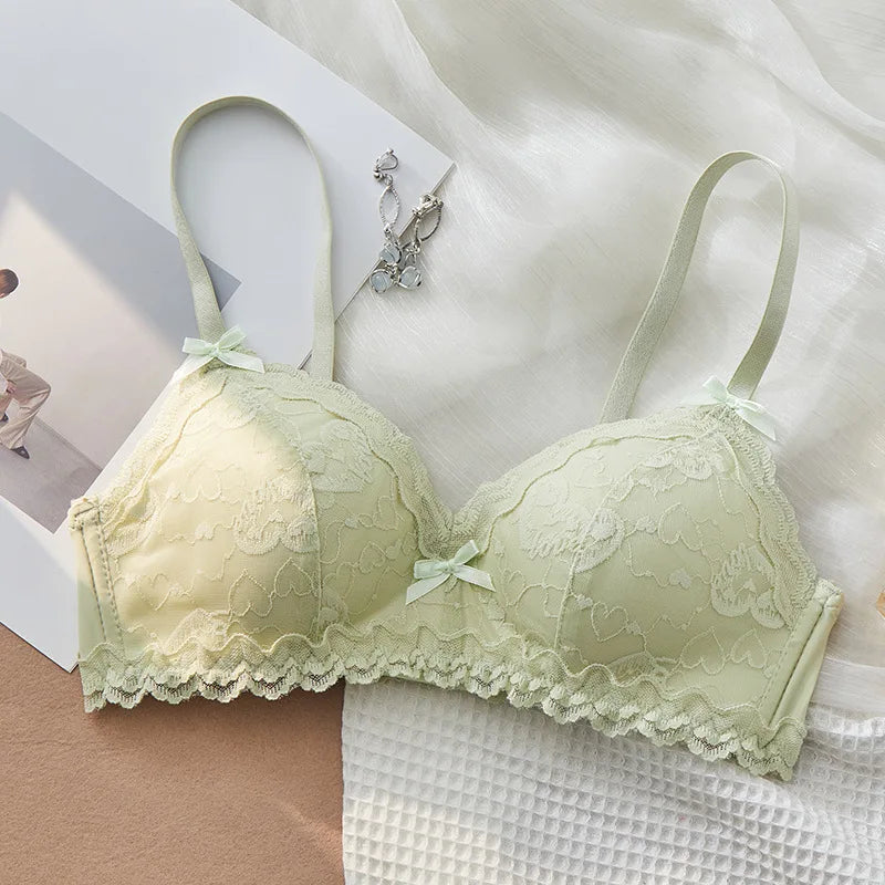Women Bra Sexy Lace Bralette Floral Wireless Bra Female Underwear A B Cup Lingerie Soft Solid Color Fashion Brassiere