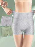 2pcs Women'S Modal Boxer Briefs - Soft, Breathable, and Comfortable Underwear in Heather Gray or Mint Green, High Elasticity