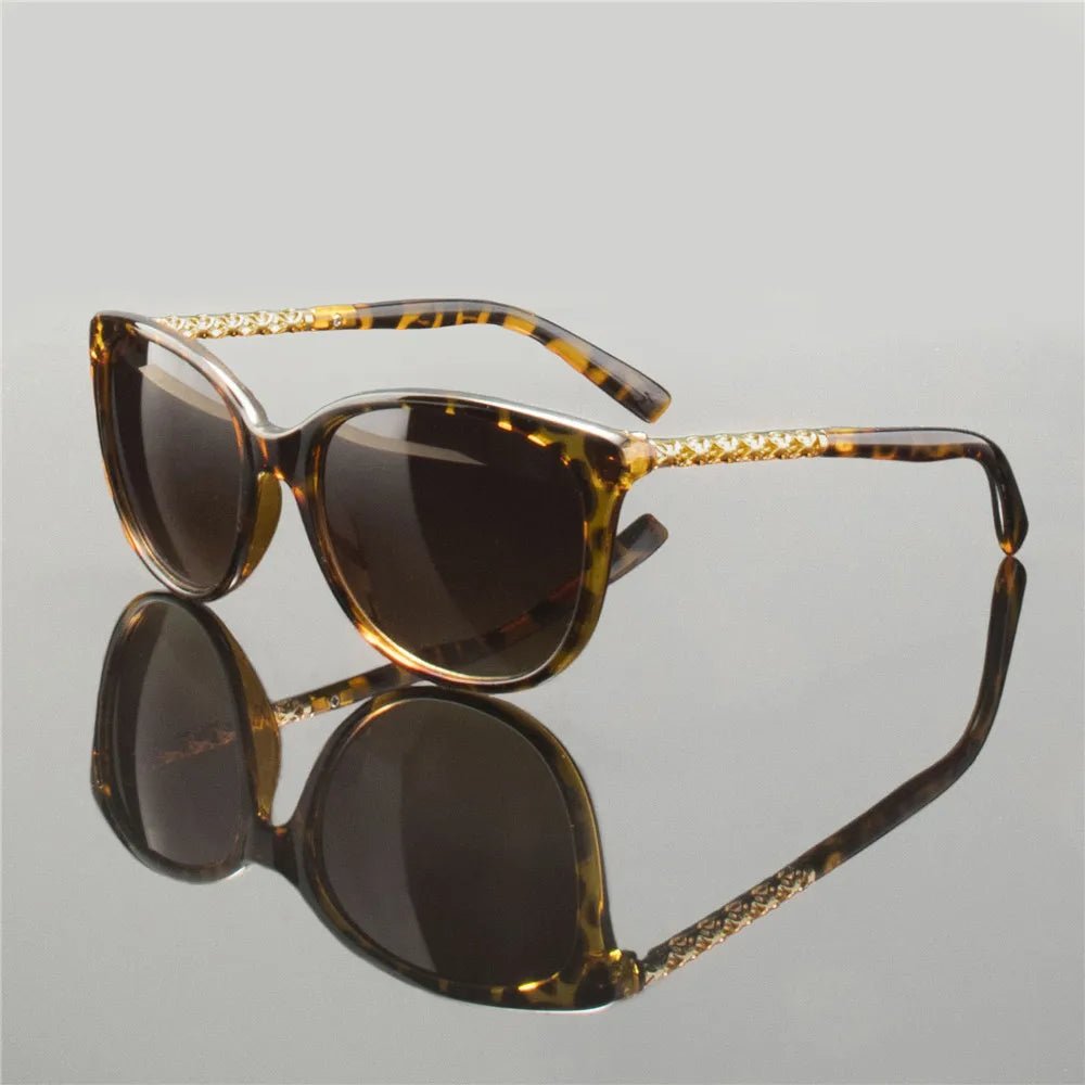 Oversized Sunglasses Women Luxury Brand Shades Sun Glasses Female Vintage Big Frame Hollow Frame Goggles Oculos de sol