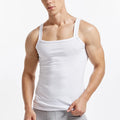 Men Undershirts Underwear Fitness Sleeveless Shirts Tank Tops Bodybuilding Muscle Vest Gym Sports Workout Breathable Casual Tee