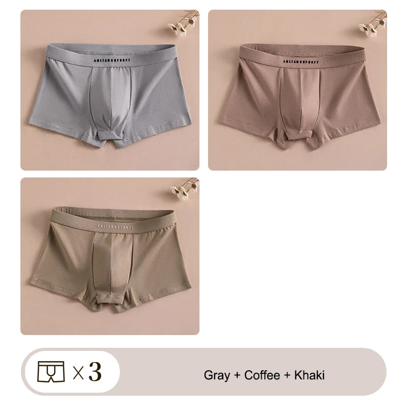 3PCS Sports Boxer Man Breathable Gift Sporty Boxers Men's Square Panties Sexy Men Unerderwear Underpants Briefs Shorts Underwear