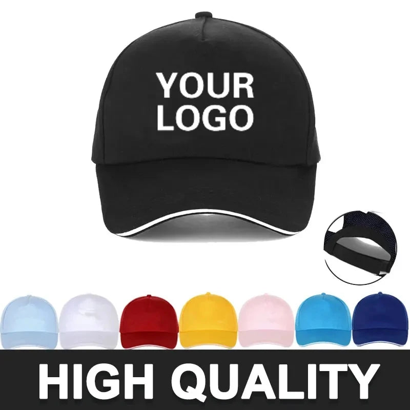 Custom DIY Baseball Caps For Men Woman Hat Custom Logo pattern Men's cap Print Text Design Trucker velcro Hat designer cap men